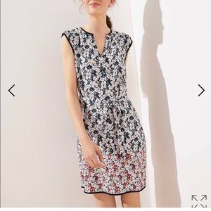 Loft Garden Split Neck Pocket dress